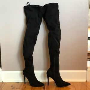 Olivia & Jaymes Thigh High Suede Stiletto Boots -7